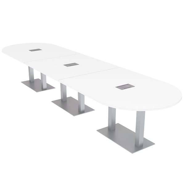 45 in W, 165.75 in L, 29 in H, Engineered Wood Top, White
